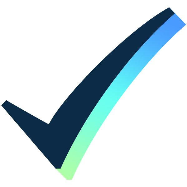 web icon checkmark blue green